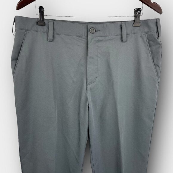 Adidas Ultimate Golf Pants‎ Mens 34x34 Gray | Stretch Gripper Waistband Golfwear - Picture 3 of 12